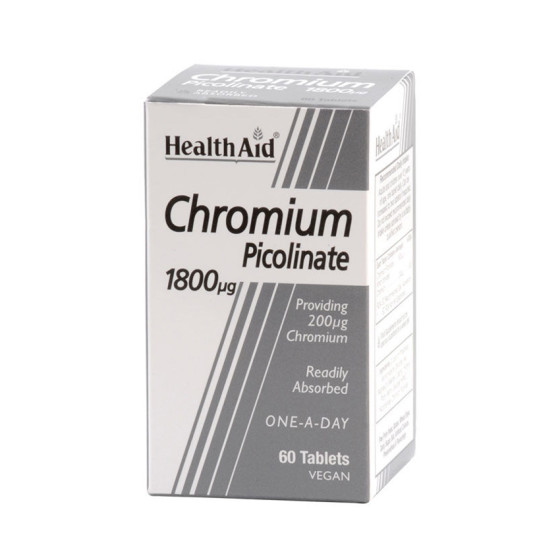 Health Aid Chromium Picolinate 1800mcg 60 Ταμπλέτες